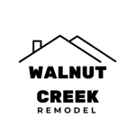 call us :Walnut Creek Remodel logo featuring a modern house roofline icon with the text "Walnut Creek Remodel" in clean black typography